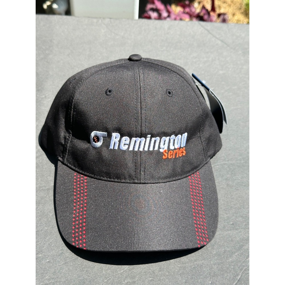 Remington Series Hat Black Embroidered Logo Baseball Cap Fersten Worldwide FP250